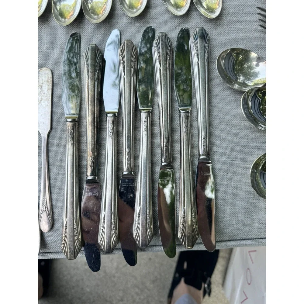 Rogers & Bro XII Sectional IS - Silverplate Flatware - PICARDY 57 Pieces